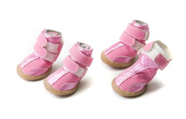 Buty dla psa na zimę Czerwone buty ochronne dla psa na zimę