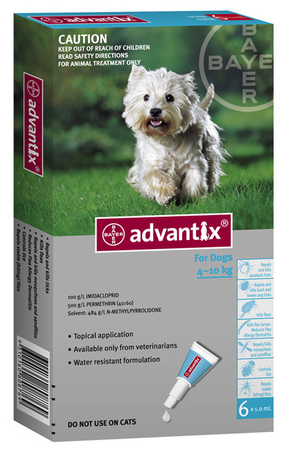 BAYER Advantix- preparat w płynie przeciwko kleszczom i pchłom dla psów